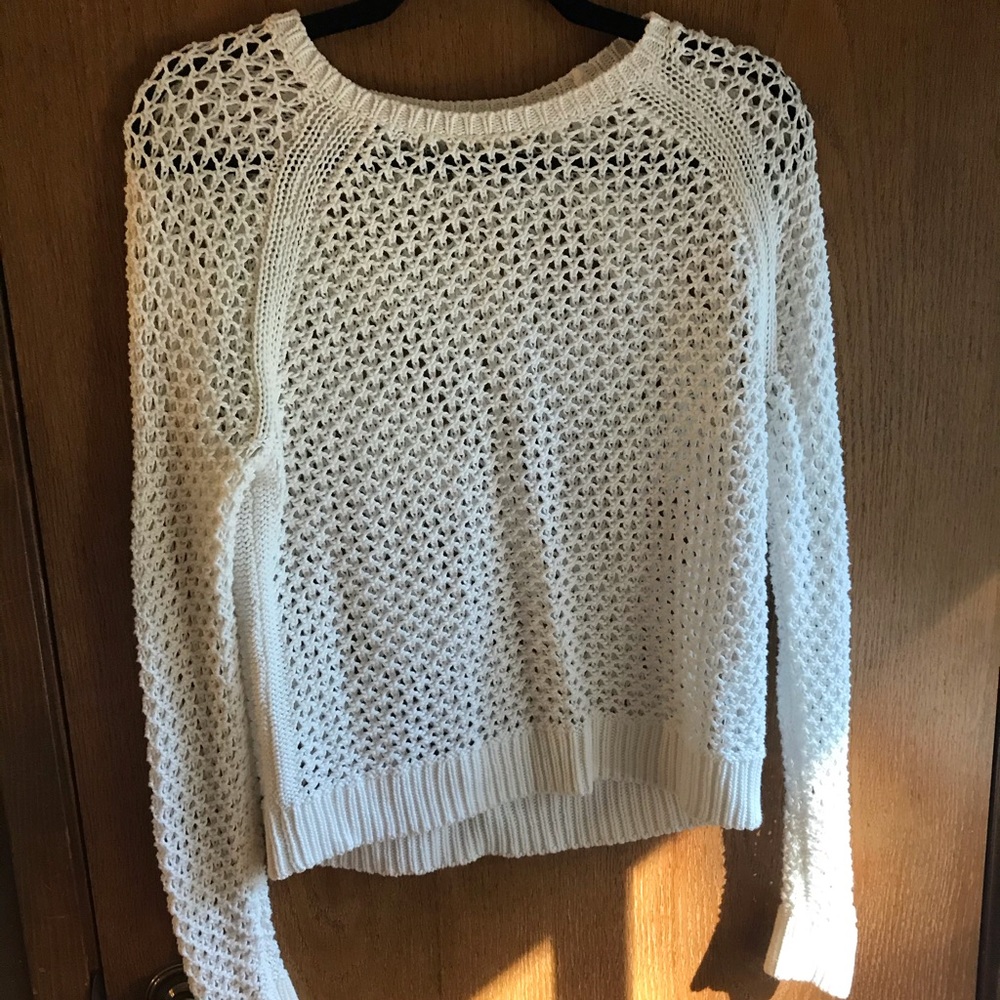 White lace sweater.